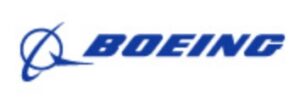 Boeing Logo in blue color on white background