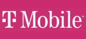 T-Mobile logo in white text on pink background